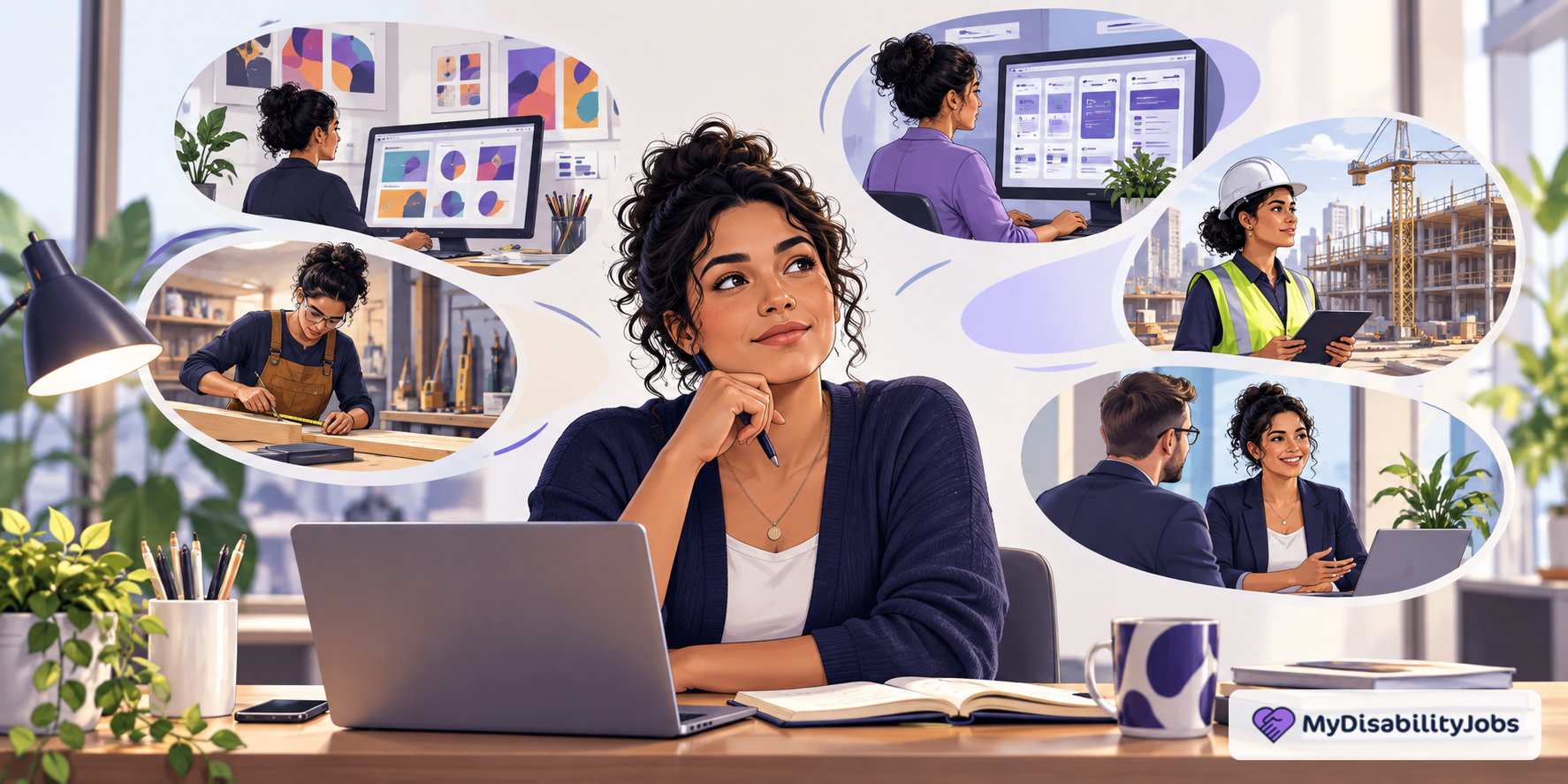 Person exploring different career paths including creative, technical, and skilled-trade jobs